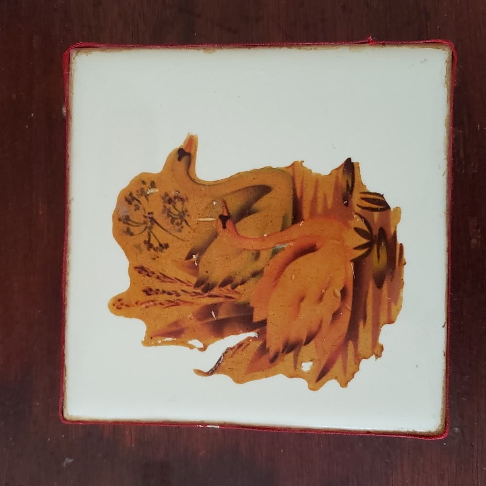 Folk Art Vintage Matchbox Holder